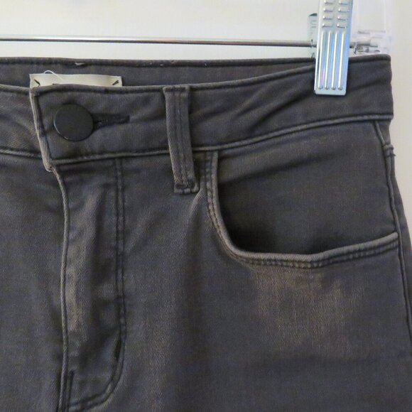 L'AGENCE High-Rise Margot Skinny Jeans in Zinc Destruct Distressed - Size 25 - Picture 4 of 16